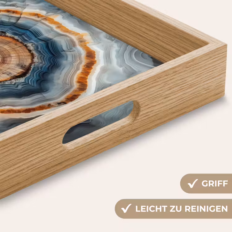 Cirkel - Ringen - Steen - Tinten Dienblad Rechthoek middel -USP_HandgreepDE