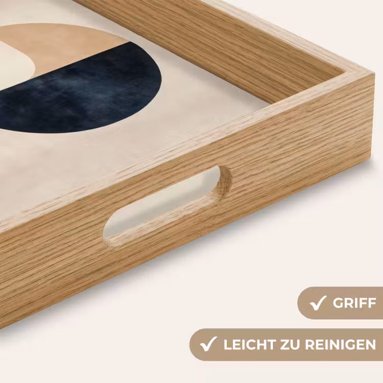 Cirkels - Abstract - Kleurrijk Dienblad Rechthoek middel -USP_HandgreepDE