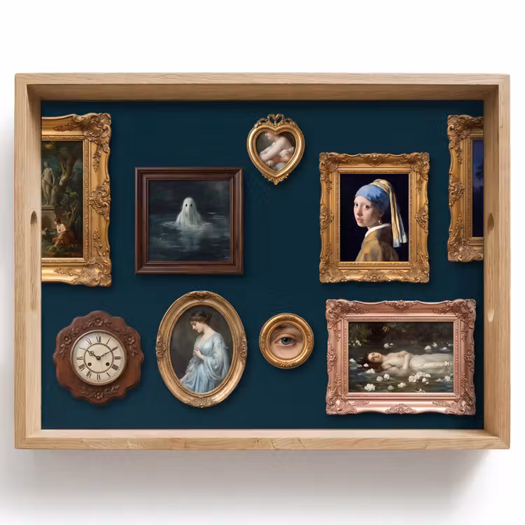 Kunst - Schilderijen - Decoratie - Klassiek - Groen Dienblad Rechthoek middel -z3d_shopping