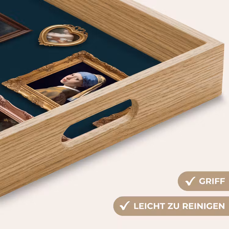 Kunst - Schilderijen - Decoratie - Klassiek - Groen Dienblad Rechthoek middel -USP_HandgreepDE