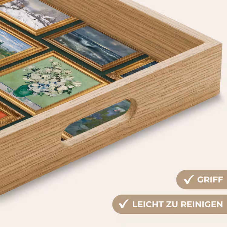 Kunst - Schilderijen - Collectie - Klassiek - Groen Dienblad Rechthoek middel -USP_HandgreepDE