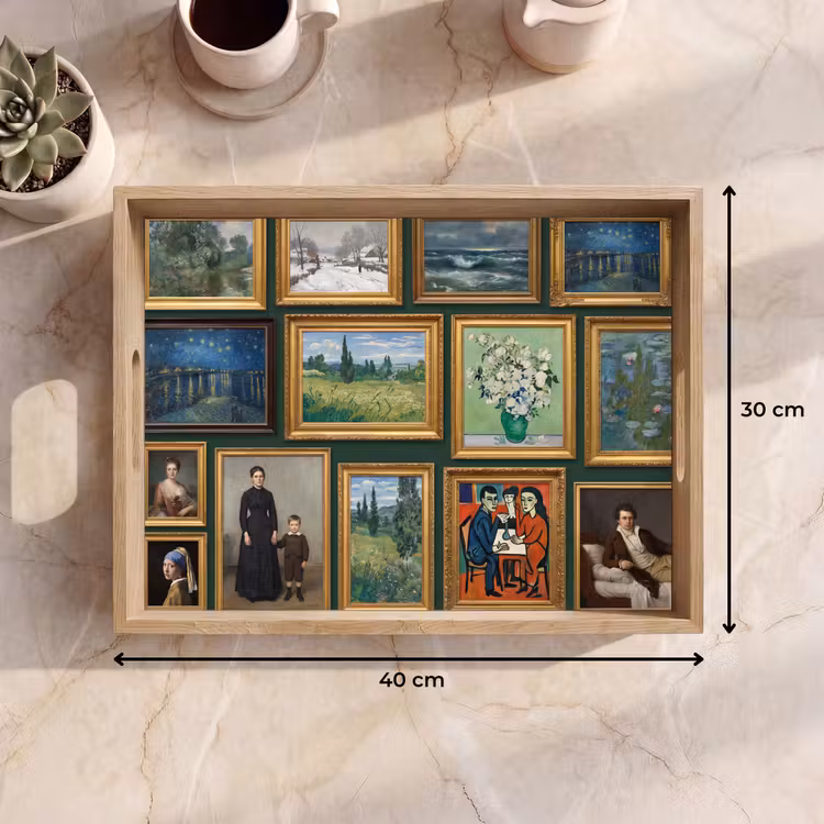 Kunst - Schilderijen - Collectie - Klassiek - Groen Dienblad Rechthoek middel -USP_Formaat