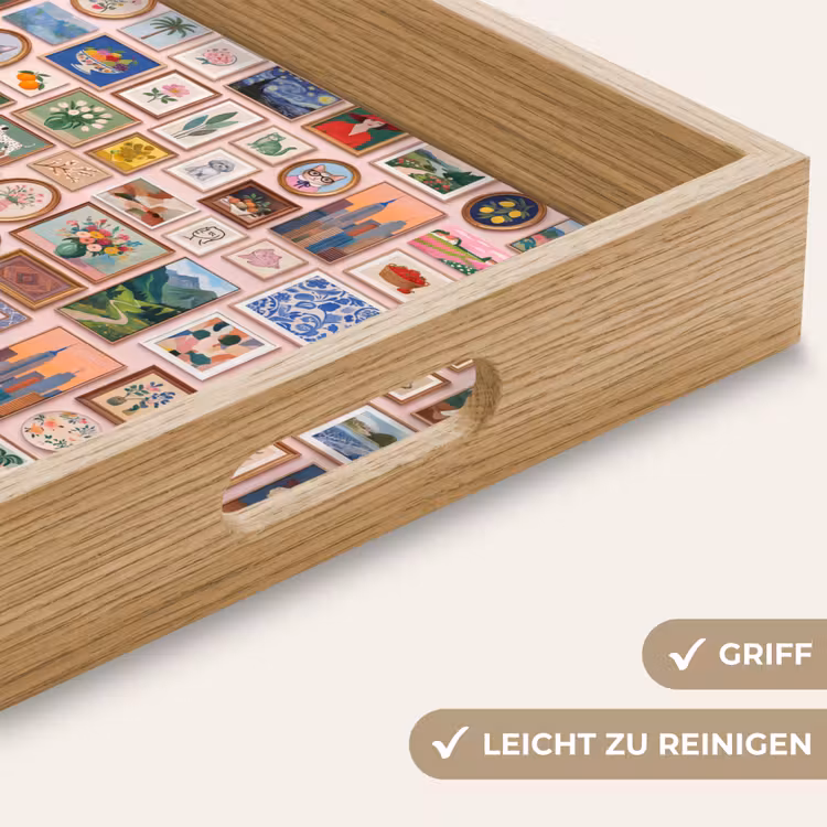 Kunst - Collectie - Decoratie - Modern - Kleurrijk Dienblad Rechthoek middel -USP_HandgreepDE