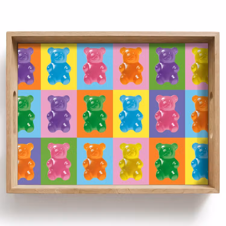 Art- Snoep - Kleurrijk Dienblad Rechthoek middel -z3d_shopping