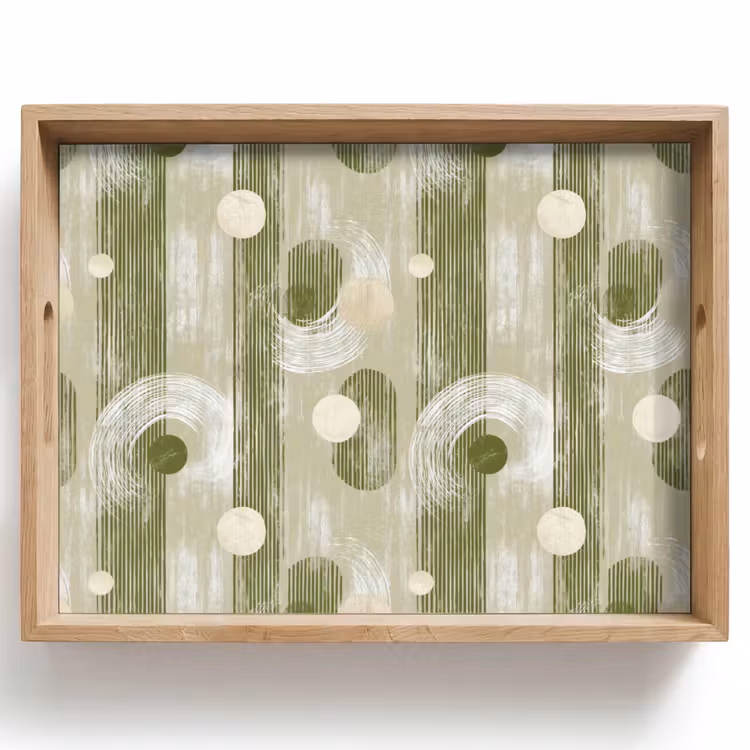 Artistiek - Modern - Groen Dienblad Rechthoek middel 911 -z3d_shopping