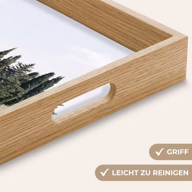 Tablett - Landhaus – Olivenbaum – Obstgarten - Landhuis - olijfboom - gaard Dienblad Rechthoek middel
