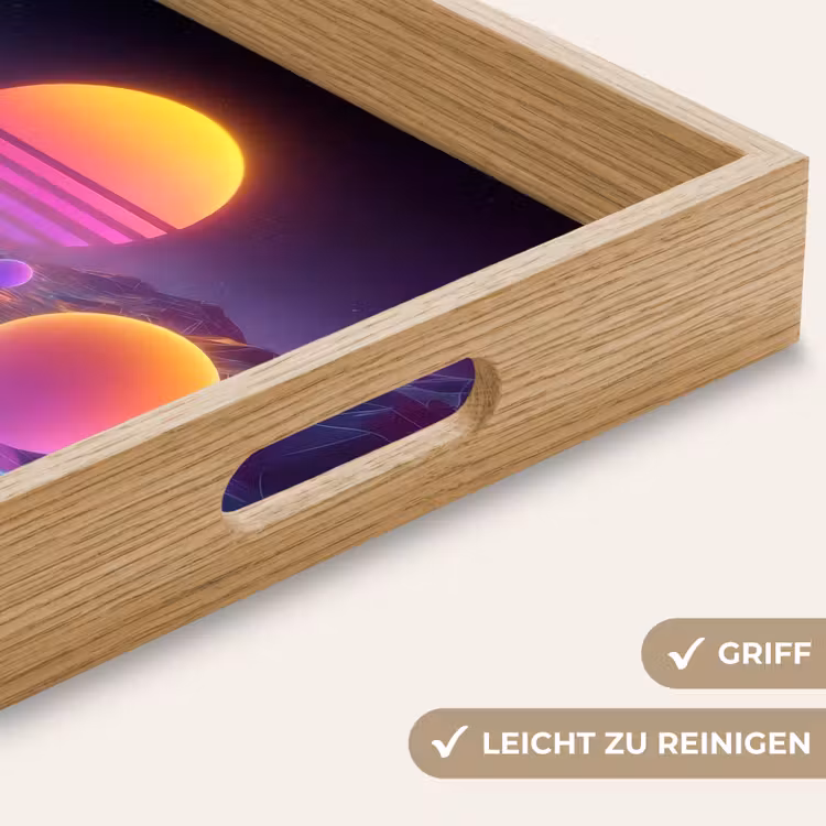 Landschap - Bergen - Bollen - Licht Dienblad Rechthoek middel -USP_HandgreepDE