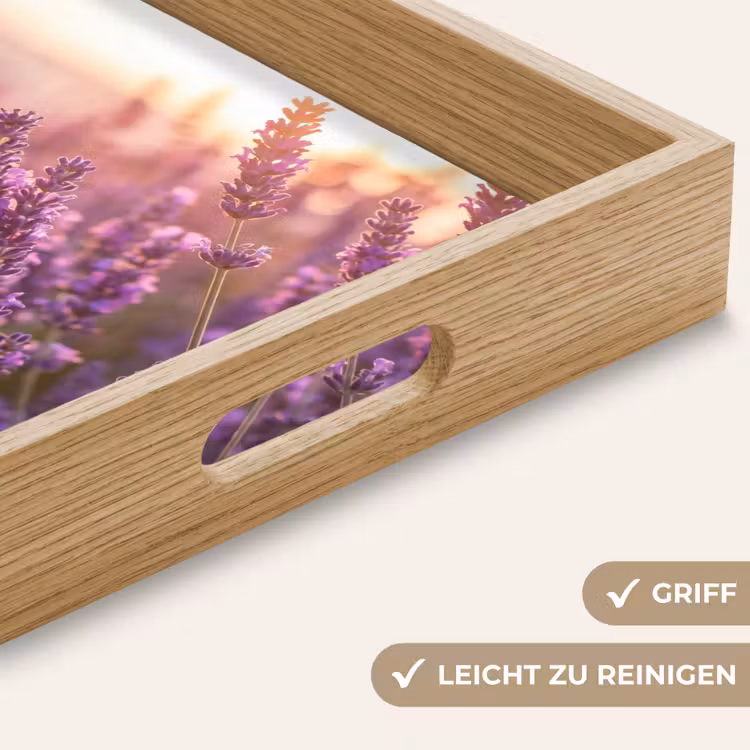 Lavendel - Paars - Zonlicht Dienblad Rechthoek middel -USP_HandgreepDE