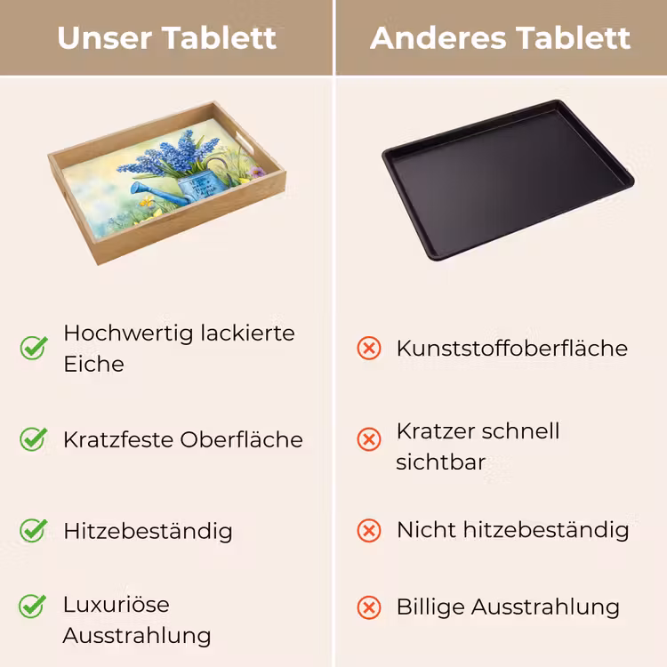 Lavendelbloemen - Quote - Gieter Dienblad Rechthoek middel -USP_VergelijkingDE