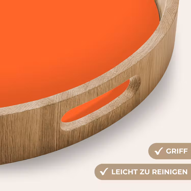 Vivid - Amber - Oranje Dienblad Rond middel 914 -USP_HandgreepDE