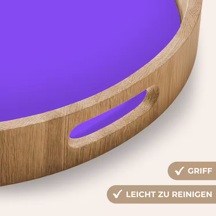 Vivid - Violet - Paars Dienblad Rond middel 914 -USP_HandgreepDE