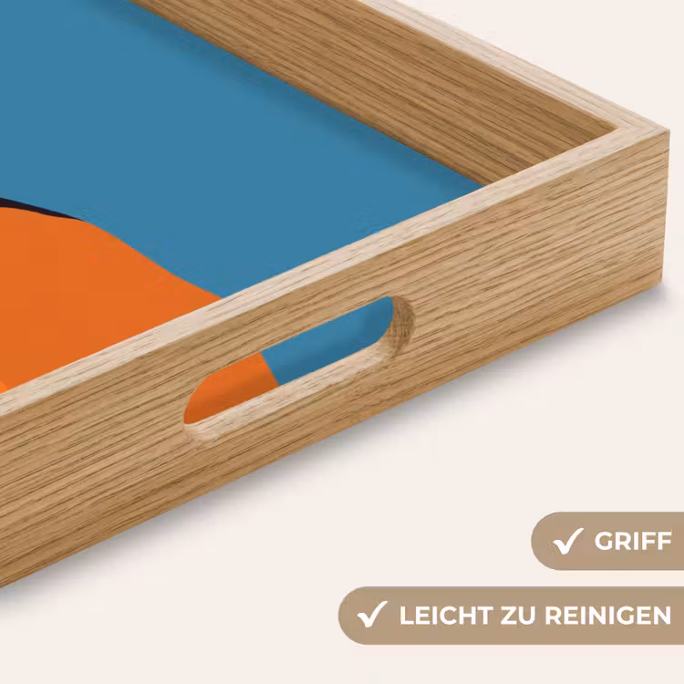 Feloranje duinen - Schaduw - Lege hemel Dienblad Rechthoek middel -USP_HandgreepDE