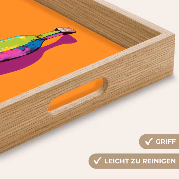 Felle kleuren - Banaan - popart Dienblad Rechthoek middel -USP_HandgreepDE