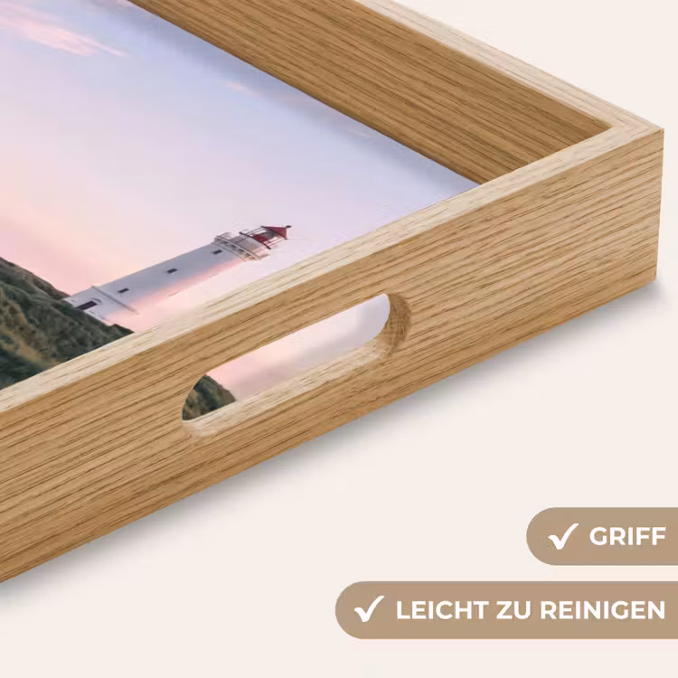 Vuurtoren - Duinlandschap - Zee Dienblad Rechthoek middel -USP_HandgreepDE