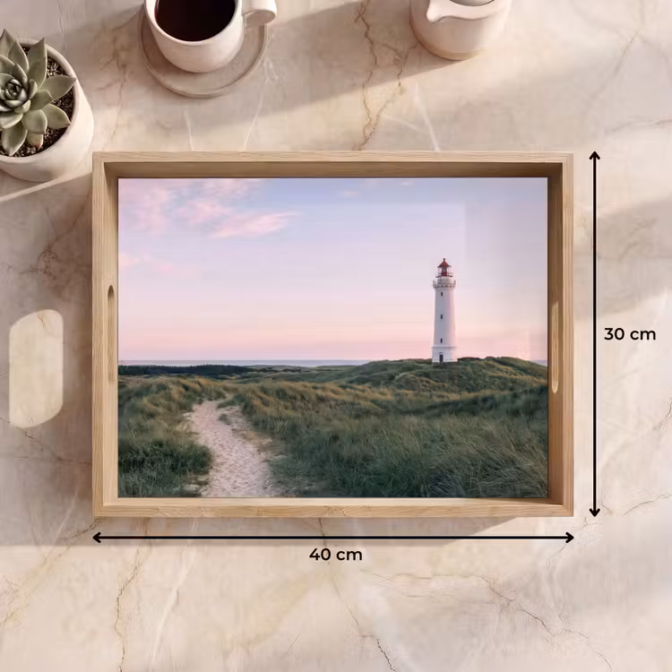 Vuurtoren - Duinlandschap - Zee Dienblad Rechthoek middel -USP_Formaat