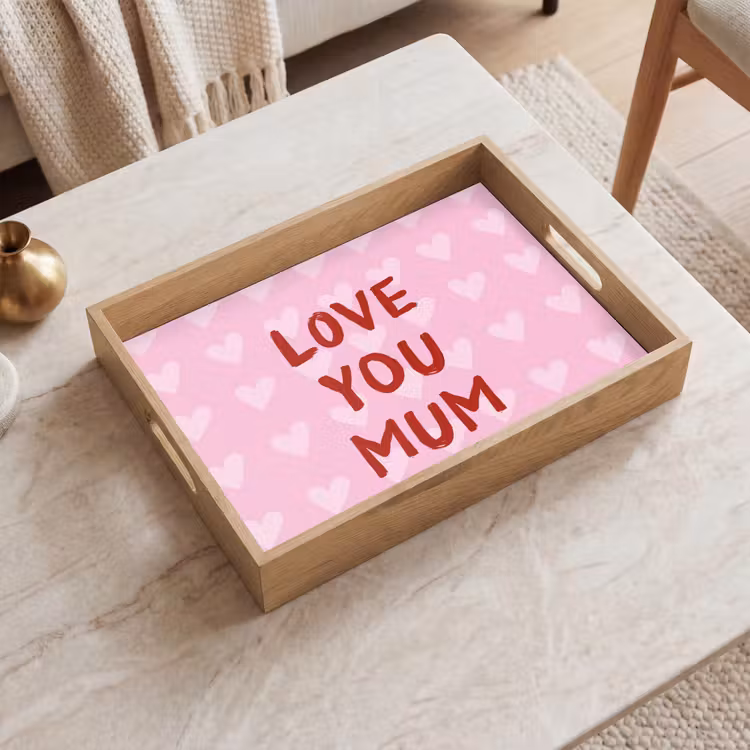Love - Quote - Moeder - Rood Dienblad Rechthoek middel -sfeer1