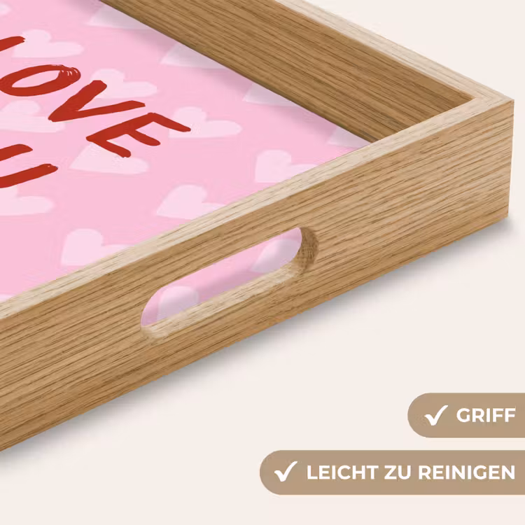 Love - Quote - Moeder - Rood Dienblad Rechthoek middel -USP_HandgreepDE