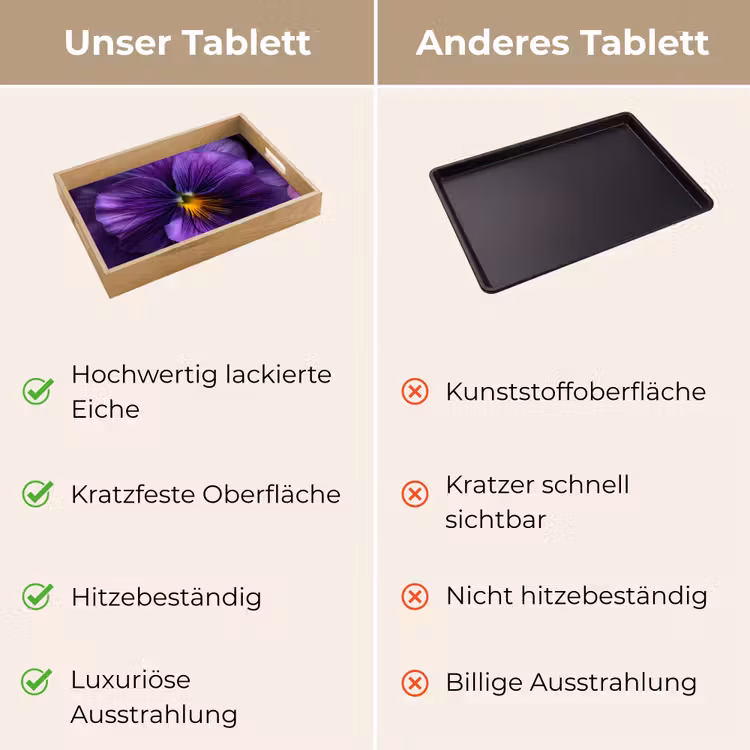 Paars - Viool - Diepte Dienblad Rechthoek middel -USP_VergelijkingDE