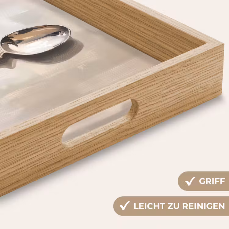 Lepel - Verf - Zilver Dienblad Rechthoek middel -USP_HandgreepDE