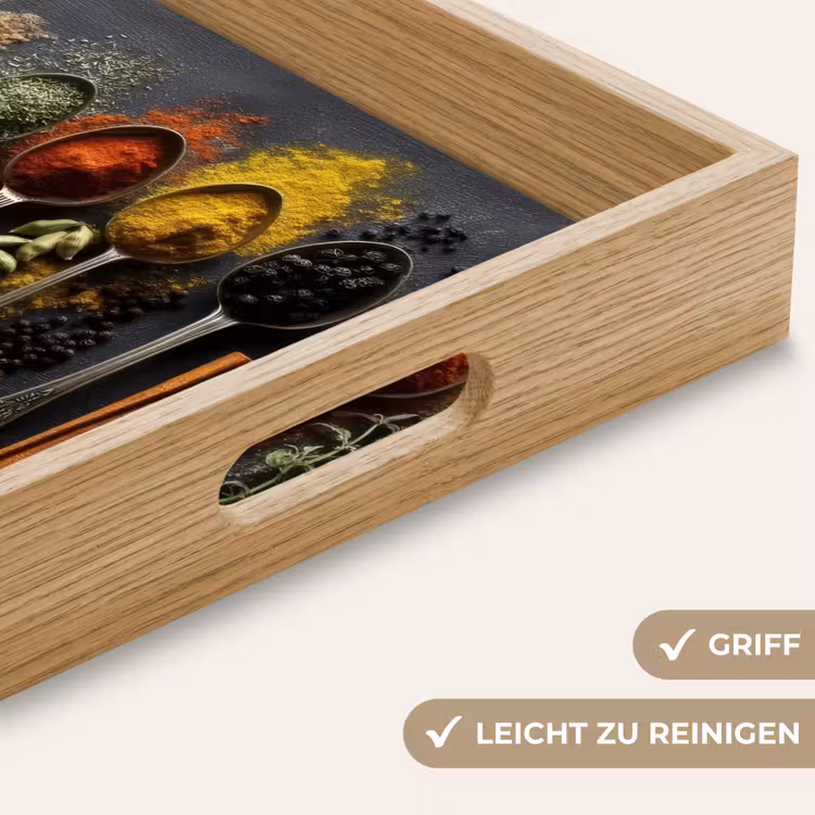 Lepels - Specerijen - Kaneel - Chili Dienblad Rechthoek middel -USP_HandgreepDE