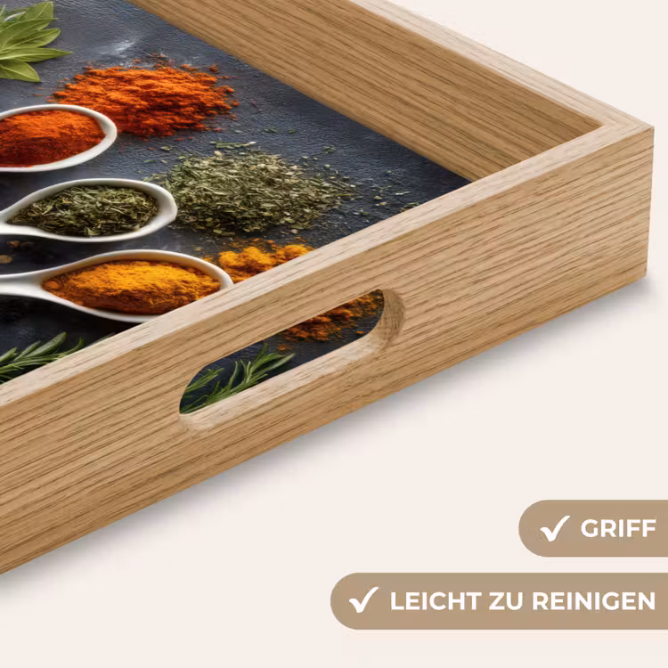 Lepels - Wit - Poeder - Kruiden Dienblad Rechthoek middel -USP_HandgreepDE