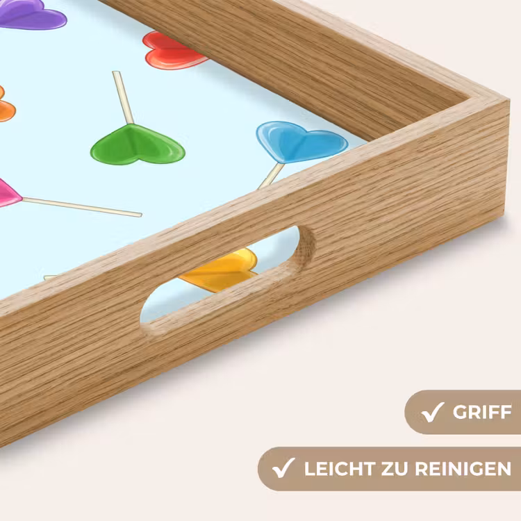 Lolly - Regenboog - Snoep Dienblad Rechthoek middel -USP_HandgreepDE