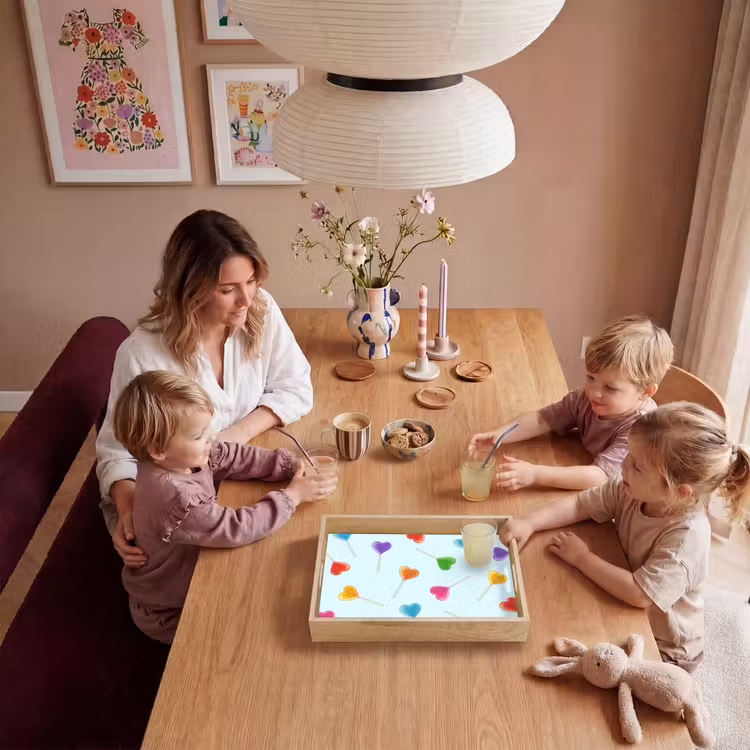 Lolly - Regenboog - Snoep Dienblad Rechthoek middel -sfeer4