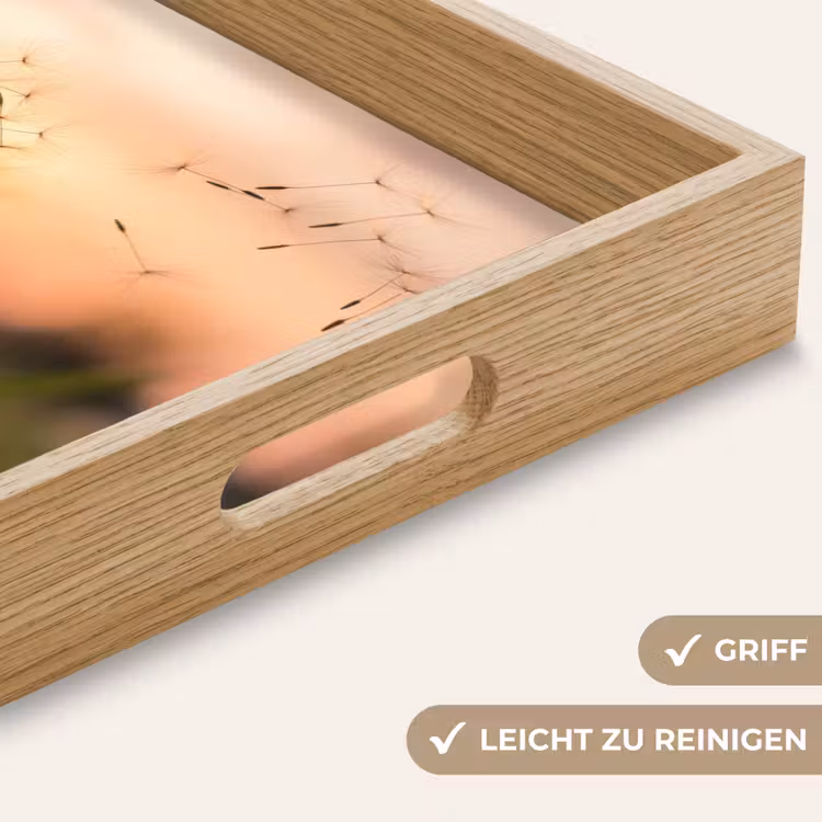 Paardenbloem - Zonsondergang - Veld Dienblad Rechthoek middel -USP_HandgreepDE