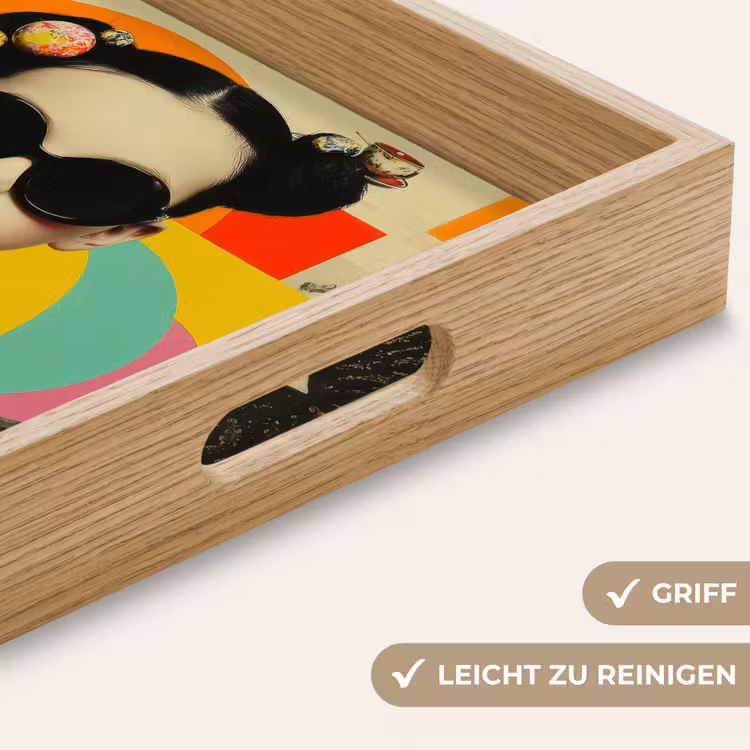 Meisje - Zonnebril - Kat - Retro Dienblad Rechthoek middel -USP_HandgreepDE