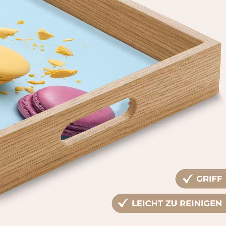 Macarons - Kleurrijk - Pastel Dienblad Rechthoek middel -USP_HandgreepDE