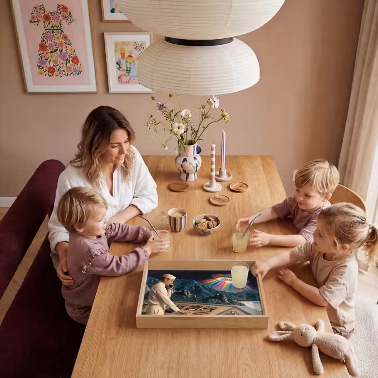 Tablett - Mann – Kontrollraum – Strand - Man - Controlekamer - Strand Dienblad Rechthoek middel