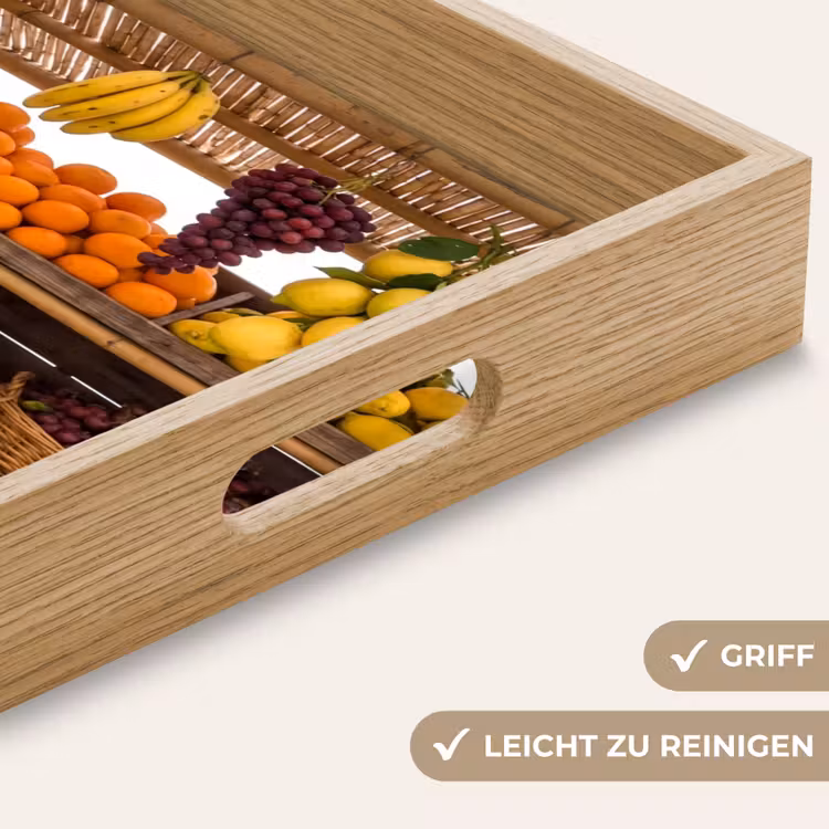 Tablett - Marktstand – Obst – Frisch - Marktkraam - Fruit - Vers Dienblad Rechthoek middel