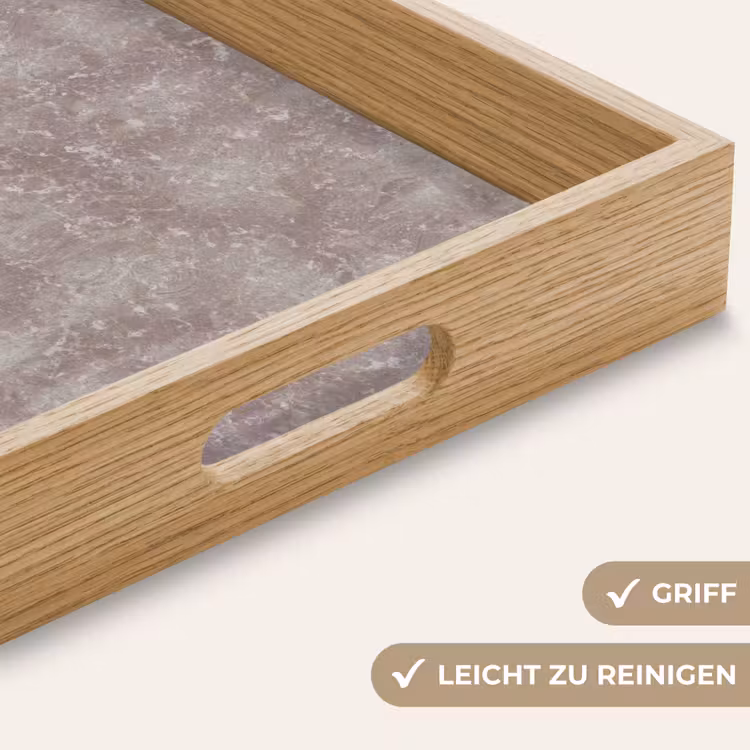 Marmer - Patroon - Mauve Dienblad Rechthoek middel 911 -USP_HandgreepDE