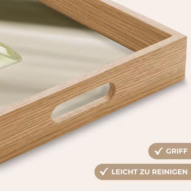 Matcha - Glas - Groen - Minimalistisch Dienblad Rechthoek middel -USP_HandgreepDE