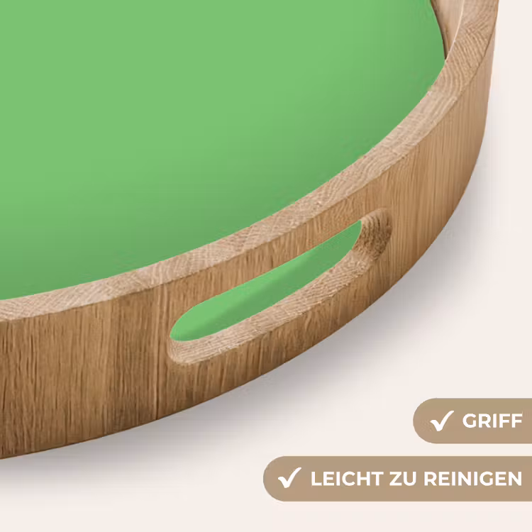 Meadow - Green - Groen Dienblad Rond middel 914 -USP_HandgreepDE