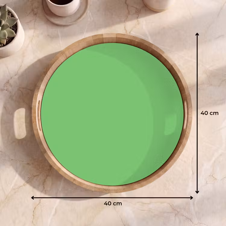 Meadow - Green - Groen Dienblad Rond middel 914 -USP_Formaat