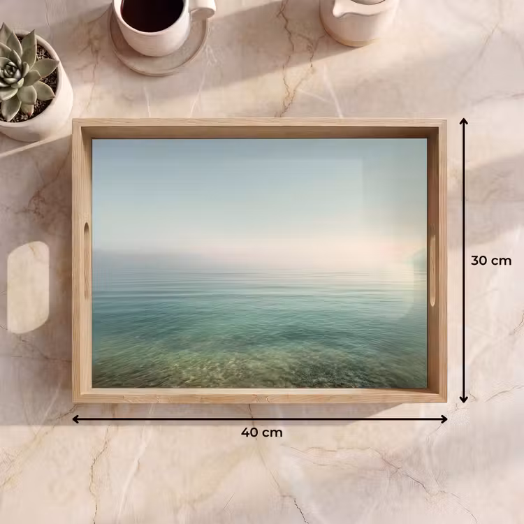 Zee - Horizon - Blauw - Mist Dienblad Rechthoek middel -USP_Formaat
