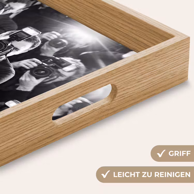 Mensen - Camera - Flitslicht - Zwart-wit - Media Dienblad Rechthoek middel -USP_HandgreepDE