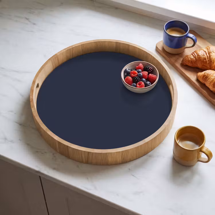 Midnight - Swing - Blauw Dienblad Rond middel 914 -sfeer2