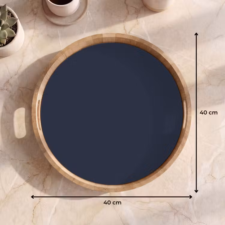 Midnight - Swing - Blauw Dienblad Rond middel 914 -USP_Formaat