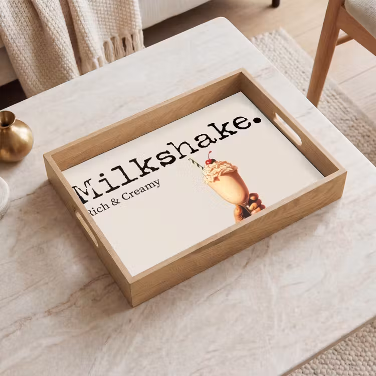 Milkshake - Kers - Rietje Dienblad Rechthoek middel -sfeer1