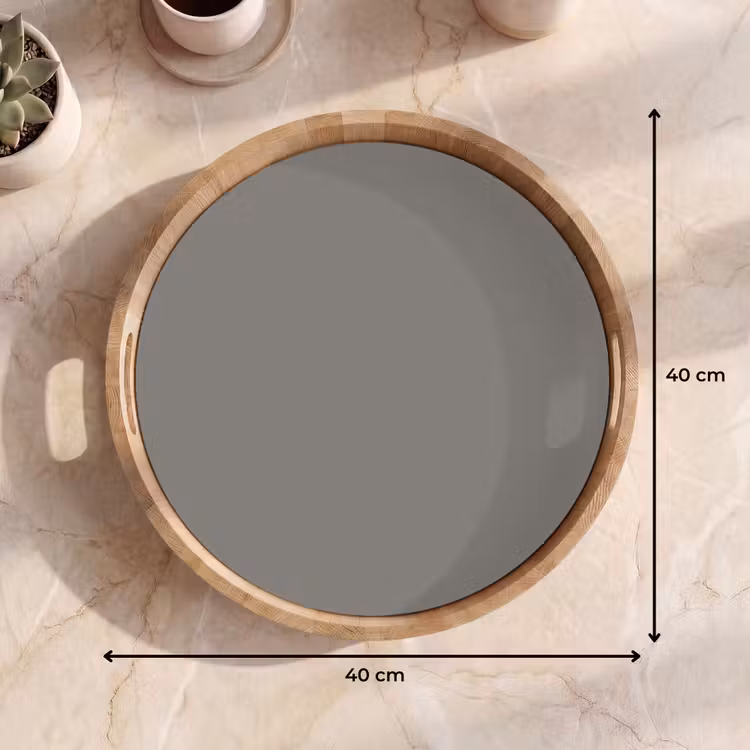 Mineral - Grey - Grijs Dienblad Rond middel 914 -USP_Formaat