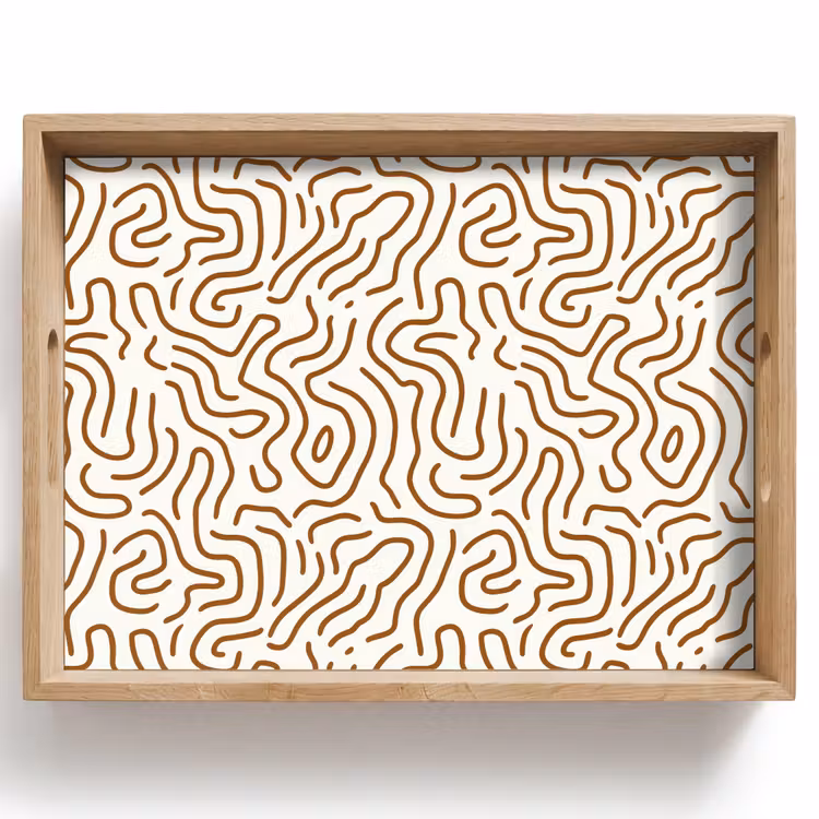 Minimalistisch - Patroon - Terracotta Dienblad Rechthoek middel 911 -z3d_shopping