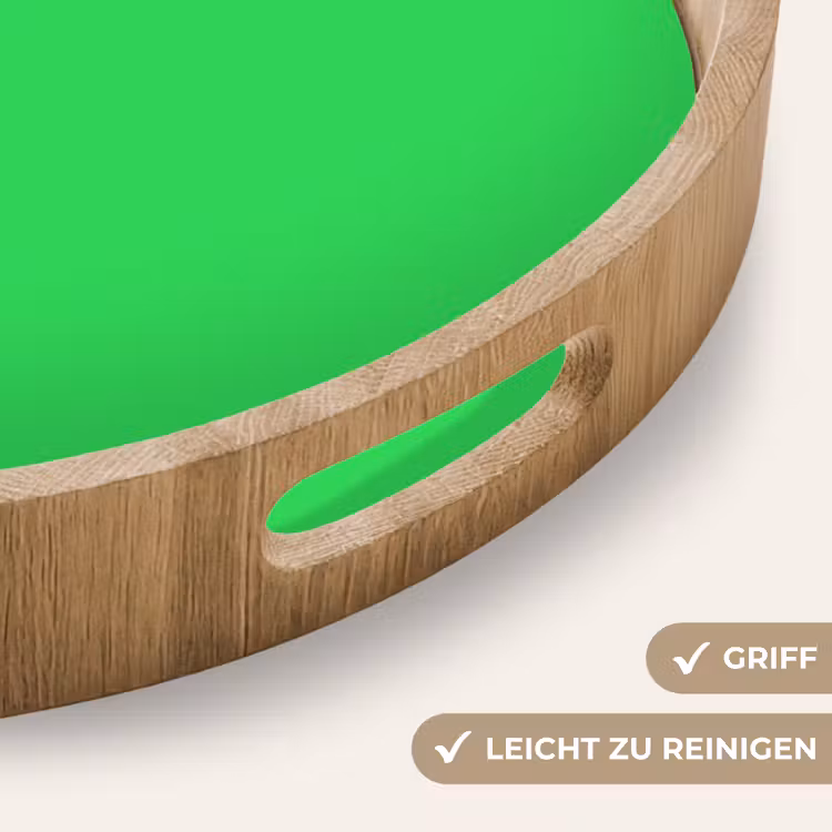 Mint - Green - Groen Dienblad Rond middel 914 -USP_HandgreepDE