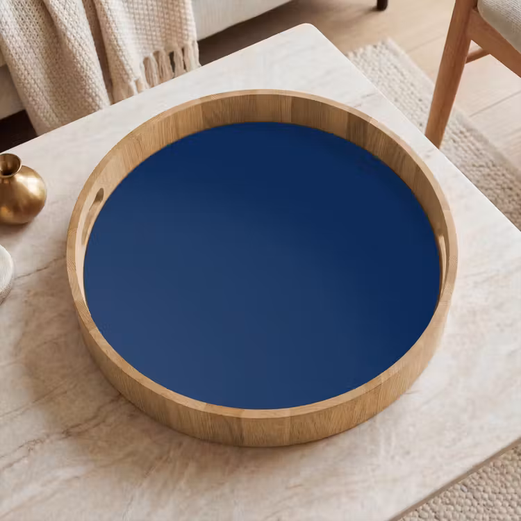 Midnight - Navy - Blauw Dienblad Rond middel 914 -sfeer1