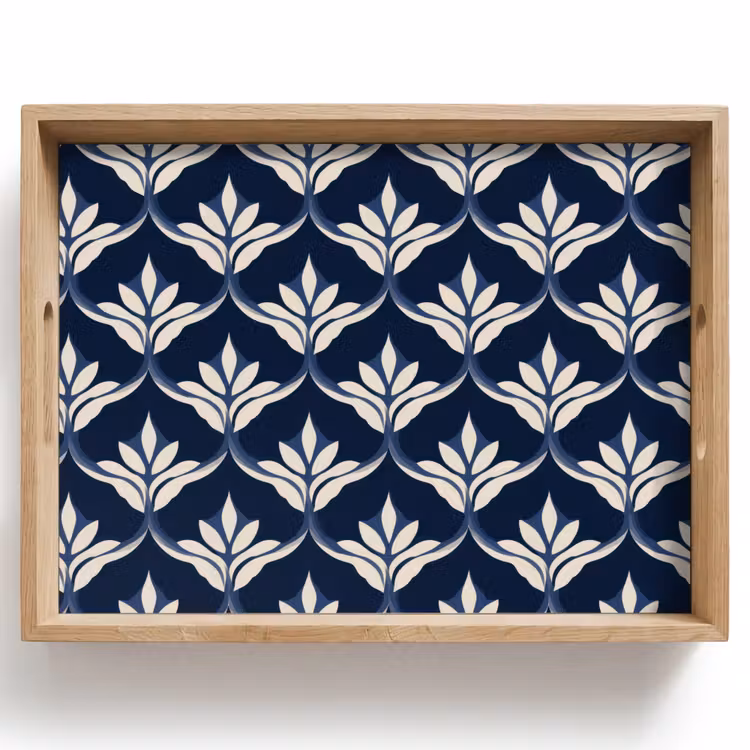 Modern - Ontwerp - Blauw Dienblad Rechthoek middel 911 -z3d_shopping