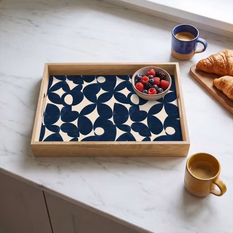 Modern - Geometrisch - Blauw Dienblad Rechthoek middel 911 -sfeer2