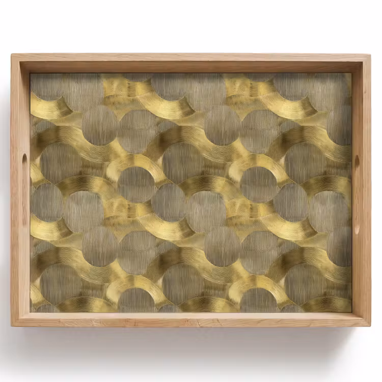 Modern - Geometrisch - Goud Dienblad Rechthoek middel 911 -z3d_shopping