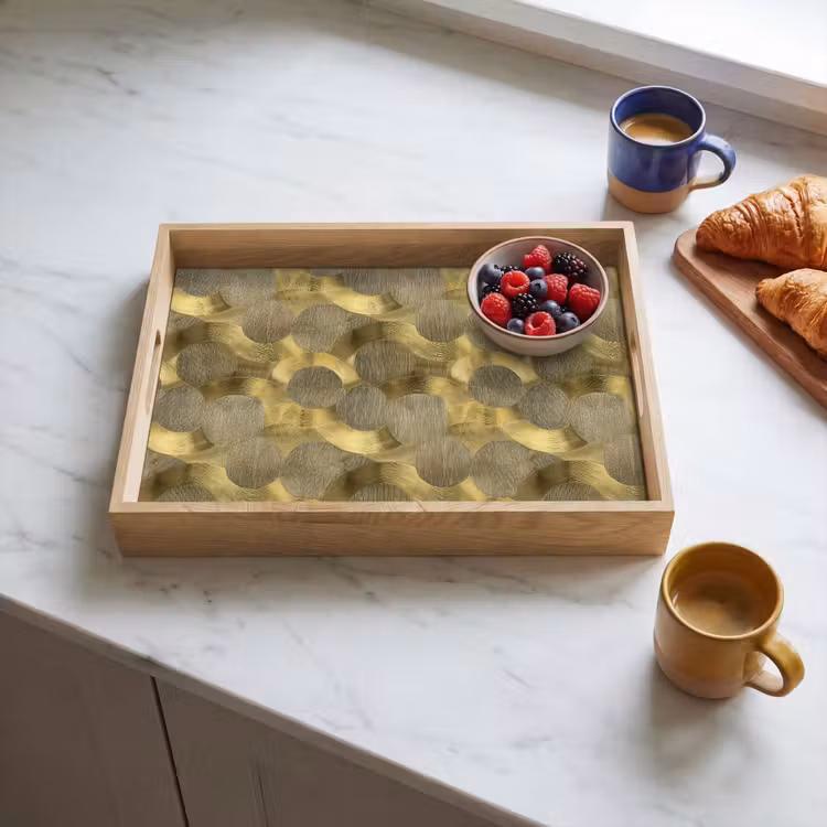 Modern - Geometrisch - Goud Dienblad Rechthoek middel 911 -sfeer2