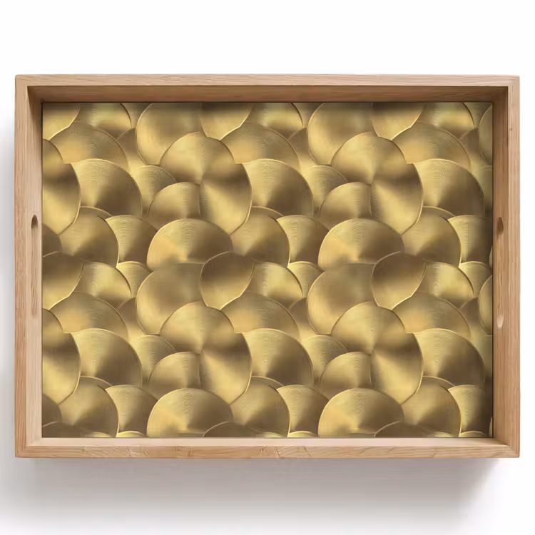 Modern - Cirkel - Goud Dienblad Rechthoek middel 911 -z3d_shopping
